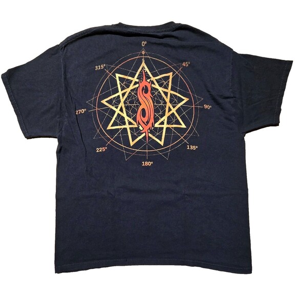 RARE Slipknot Shirt Y2K 2000s Band Faces 9 Masks Iowa Era L Double Sided Logo - Picture 2 of 10